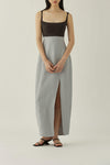 SWAYING/KNIT knitting stitching vest skirt SW23SS2L19 Deep Gray/Gray Orchid PS56